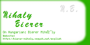 mihaly bierer business card